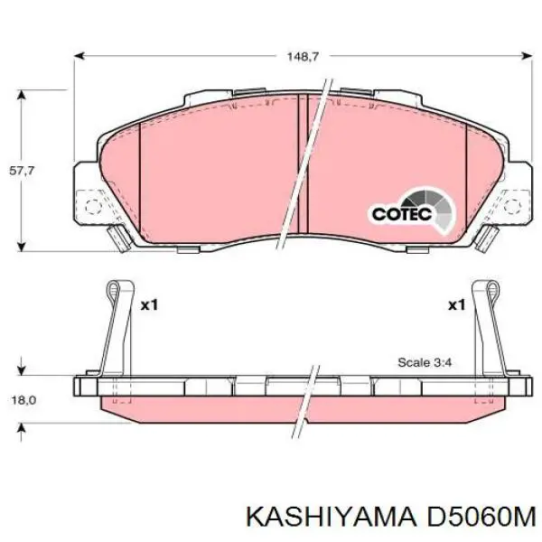 Гальмівні колодки Kashiyama D5060M ціна, від 19.32 USD