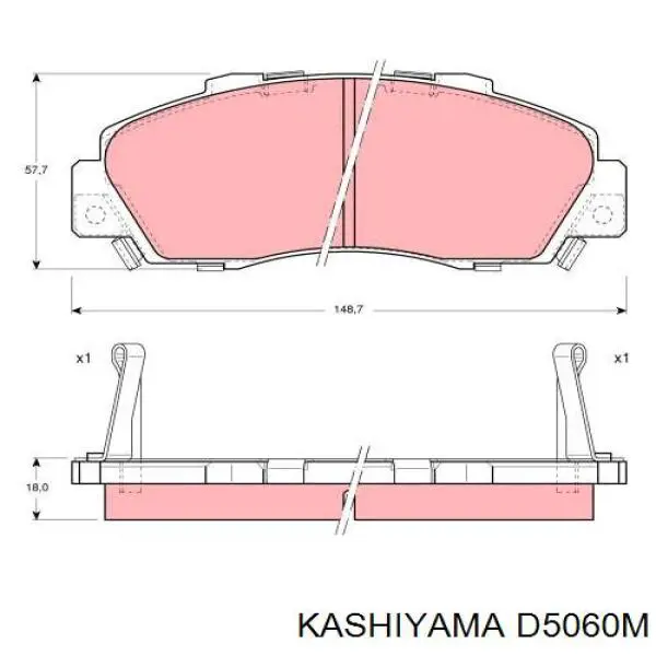 Купити D5060M Kashiyama Колодки гальмівні передні, дискові
