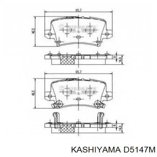D5147M Kashiyama колодки гальмівні передні, дискові