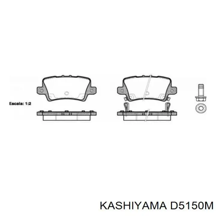 Задні гальмівні колодки D5150M Kashiyama