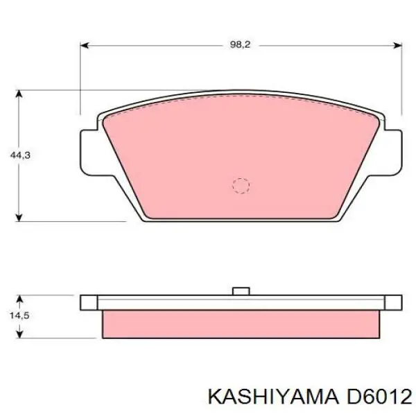 Купити D6012 Kashiyama Задні колодки