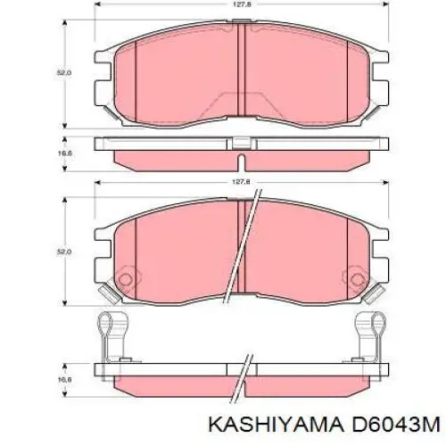 Гальмівні колодки Kashiyama D6043M ціна, від 18.98 USD