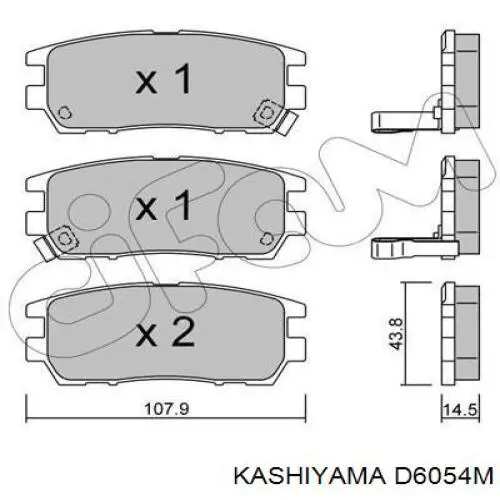 D6054M Kashiyama колодки гальмові задні, дискові