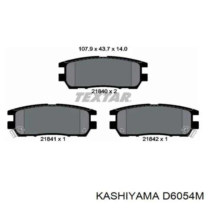 Задні гальмівні колодки Kashiyama D6054M ціна, від 15.82 USD