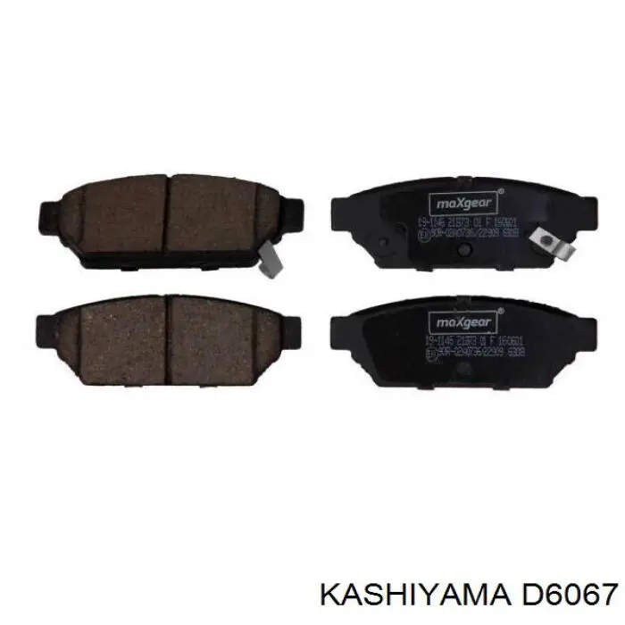 D6067 Kashiyama колодки гальмові задні, дискові