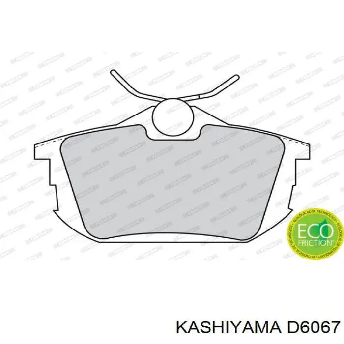 D6067 Kashiyama Колодки гальмівні задні, дискові