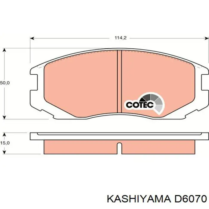 Гальмівні колодки Kashiyama D6070 ціна, від 15.20 USD