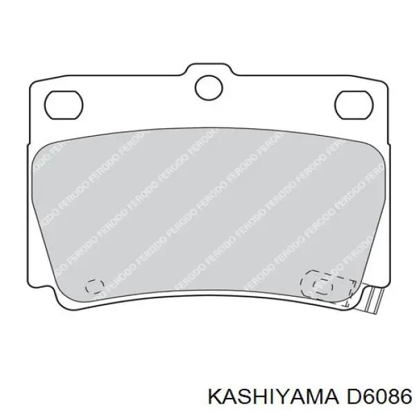 Задні гальмівні колодки D6086 Kashiyama
