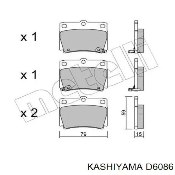Купити D6086 Kashiyama Задні колодки