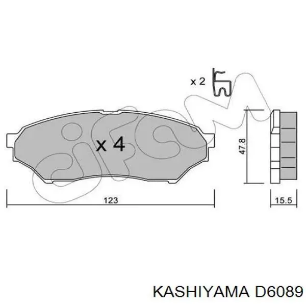 Гальмівні колодки Kashiyama D6089 ціна, від 16.45 USD