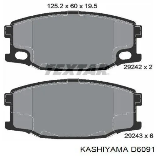 D6091 Kashiyama Передні гальмівні колодки