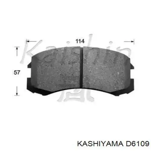 Купити D6109 Kashiyama Колодки гальмівні передні, дискові