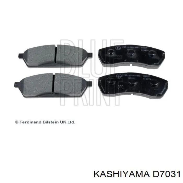 D7031 Kashiyama Передні гальмівні колодки