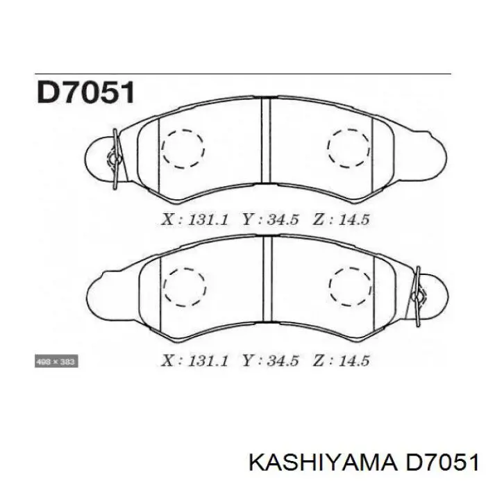 Гальмівні колодки Kashiyama D7051 ціна, від 16.66 USD