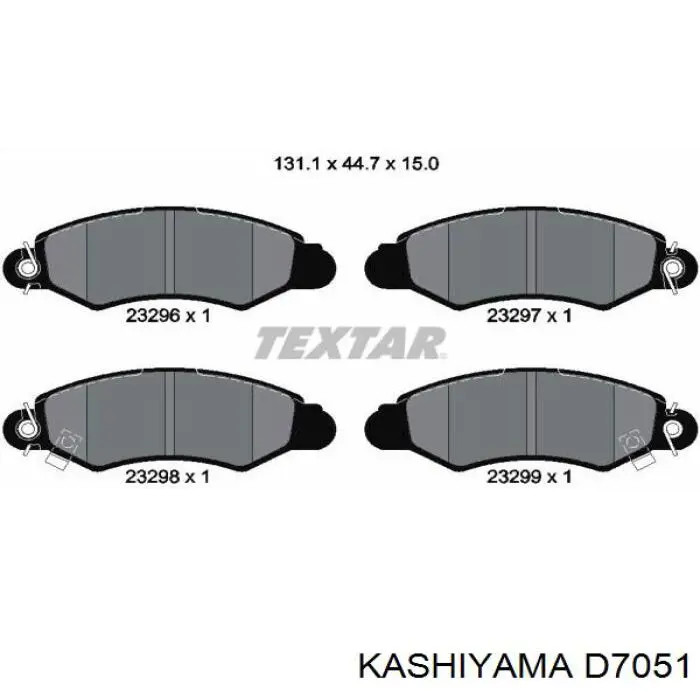 Купити D7051 Kashiyama Колодки гальмівні передні, дискові