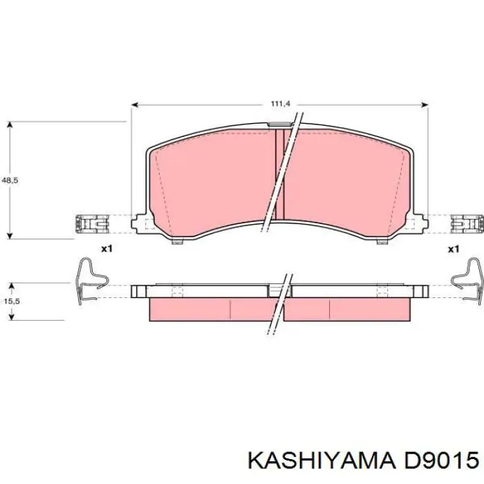Гальмівні колодки Kashiyama D9015 ціна, від 12.12 USD