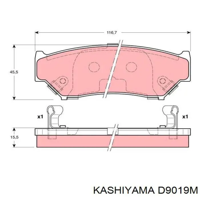 Гальмівні колодки Kashiyama D9019M ціна, від 14.92 USD
