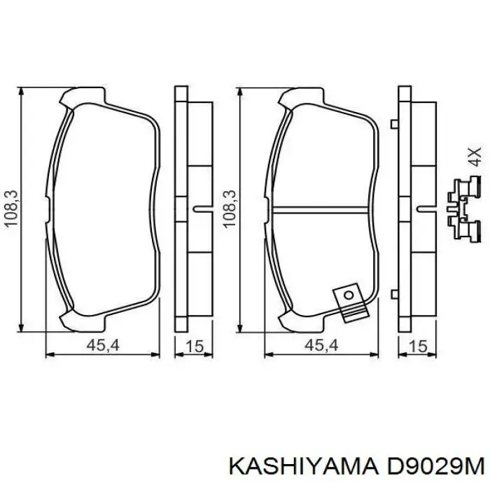 Гальмівні колодки Kashiyama D9029M ціна, від 18.98 USD