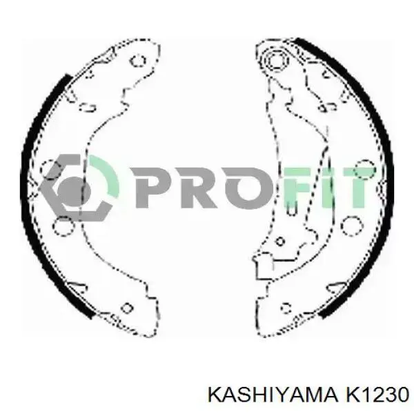 Купити K1230 Kashiyama Колодки гальмові задні, барабанні