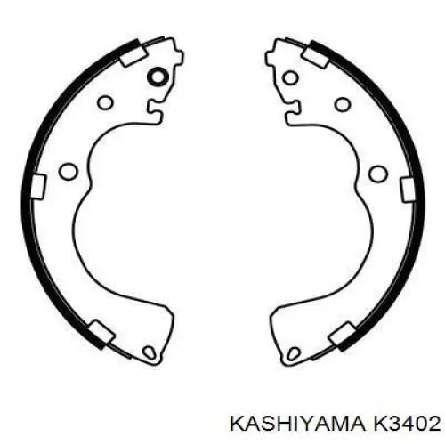 K3402 Kashiyama колодки гальмові задні, барабанні