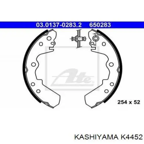 Купити K4452 Kashiyama Колодки гальмові задні, барабанні