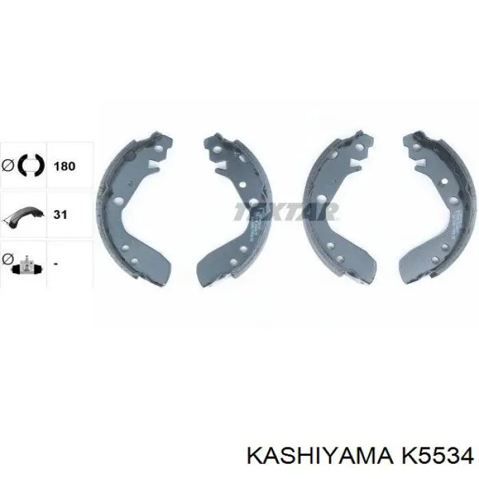 Колодки гальмові задні, барабанні Kashiyama K5534 ціна, від 18.79 USD