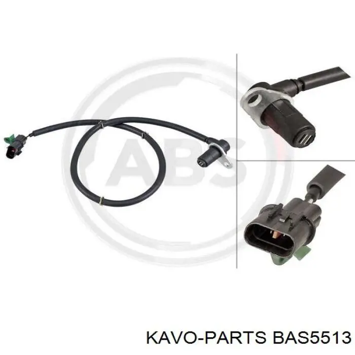 BAS5513 Kavo Parts датчик абс (abs задній, лівий)