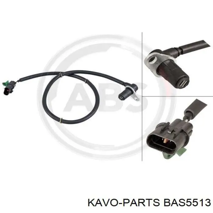 BAS5513 Kavo Parts Датчик ABS задній лівий