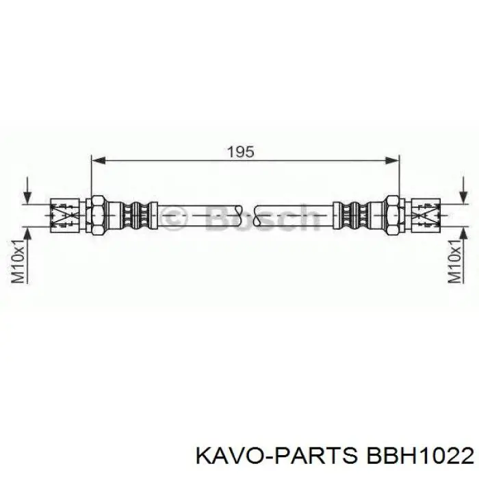 Купити BBH1022 Kavo Parts Гальмівні шланги передні