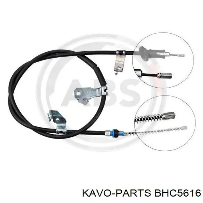 Трос ручного гальма задній, лівий BHC5616 Kavo Parts