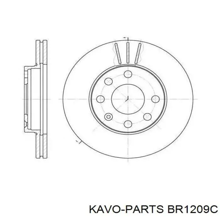 Диск гальмівний передній Kavo Parts BR1209C