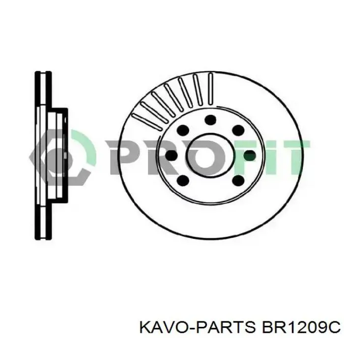 BR1209C Kavo Parts Гальмо дискове переднє