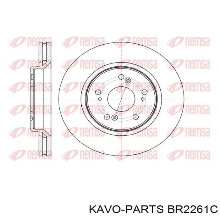 Гальмівні диски передні BR2261C Kavo Parts