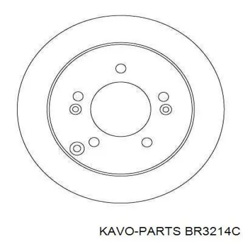 Купити BR3214C Kavo Parts Диск заднього гальма