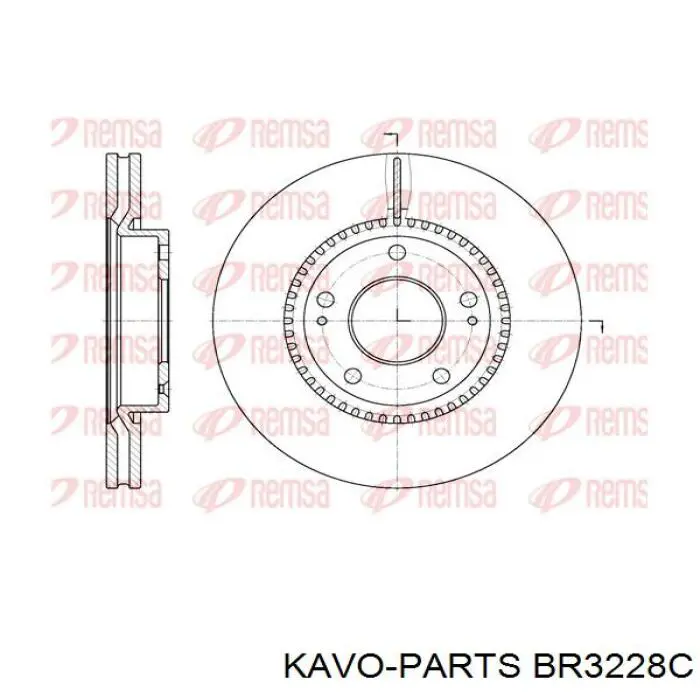 Купити BR3228C Kavo Parts Ротор гальмівний
