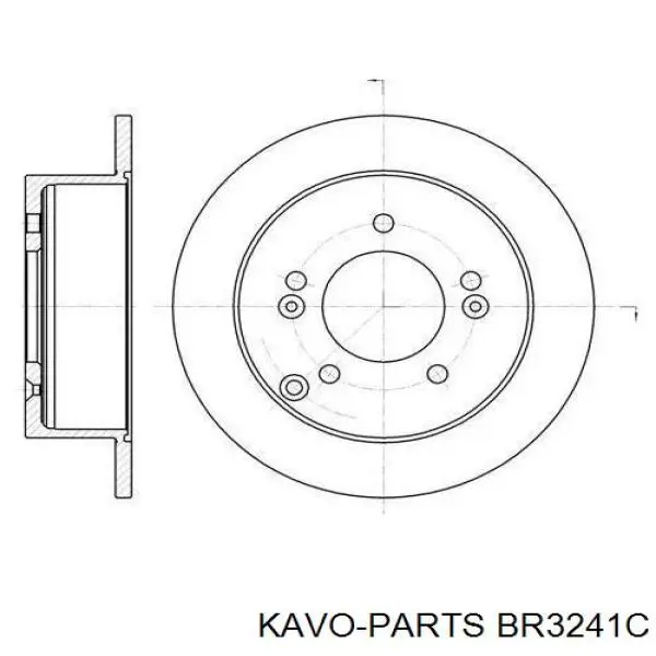 Купити BR3241C Kavo Parts Диск заднього гальма