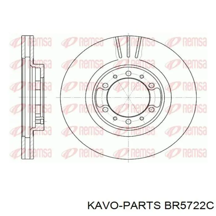 Купити BR5722C Kavo Parts Ротор гальмівний