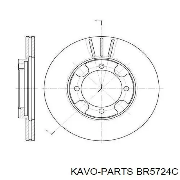 Купити BR5724C Kavo Parts Ротор гальмівний
