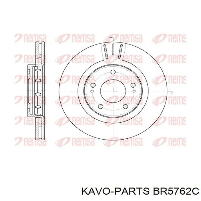 Гальмівні диски передні BR5762C Kavo Parts