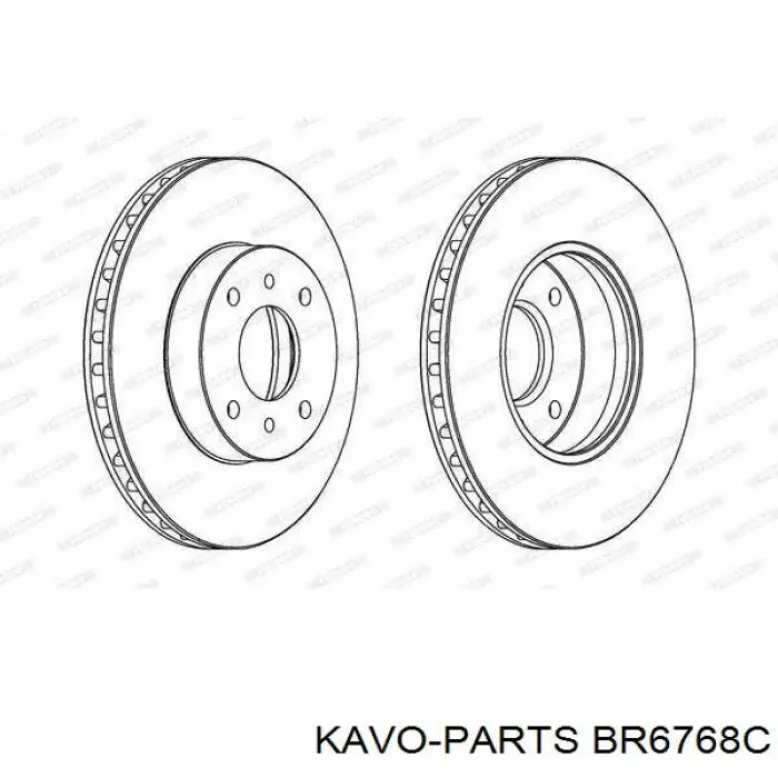 Диск гальмівний передній Kavo Parts BR6768C