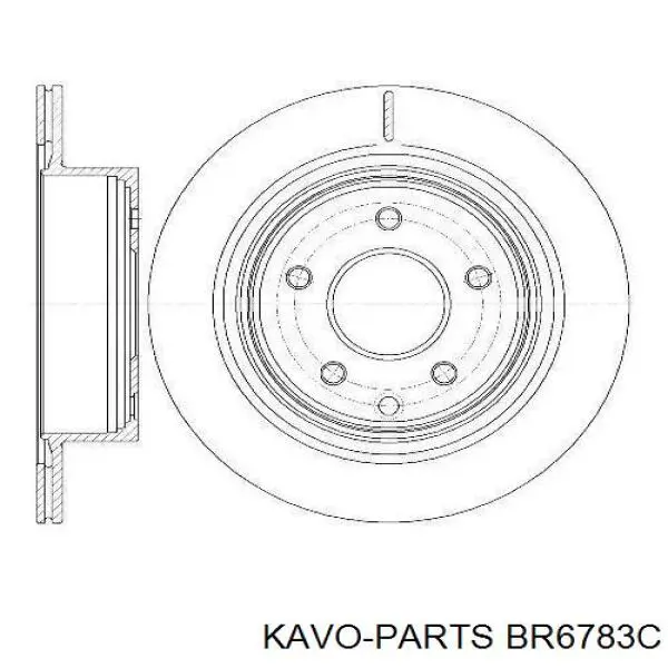 Диск гальмівний задній Kavo Parts BR6783C