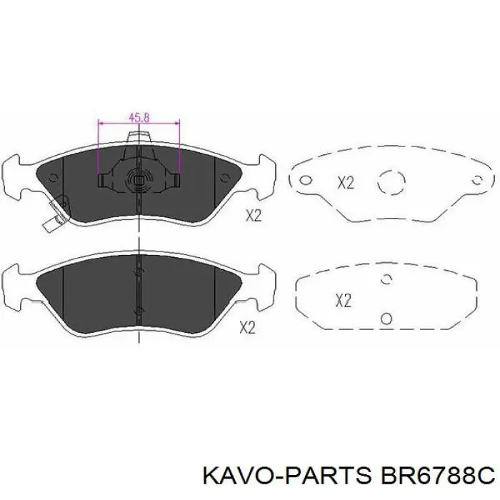 Купити BR6788C Kavo Parts Диск заднього гальма