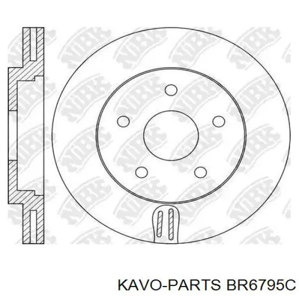 Диск переднього гальма Kavo Parts BR6795C ціна, від 39.57 USD