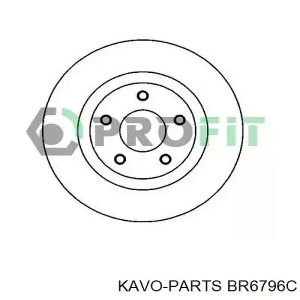 Задні дискові гальма Kavo Parts BR6796C ціна, від 26.97 USD