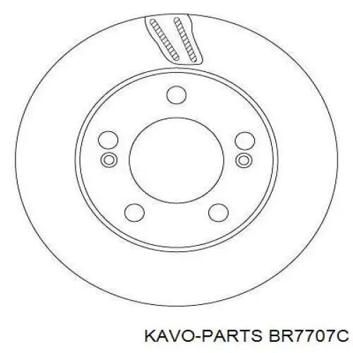 Диск гальмівний задній BR7707C Kavo Parts