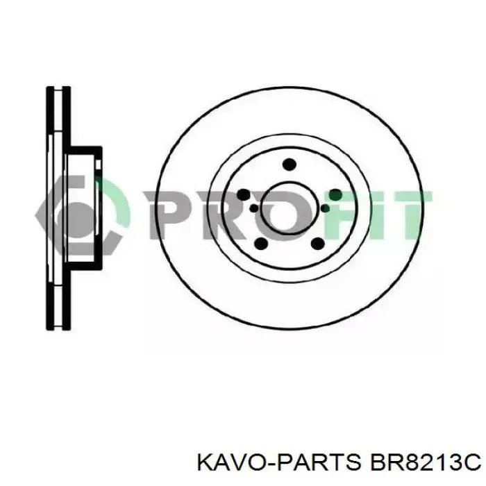 Купити BR8213C Kavo Parts Ротор гальмівний