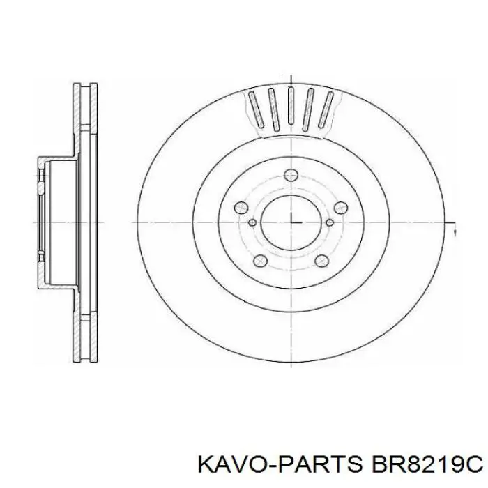Диск гальмівний передній Kavo Parts BR8219C