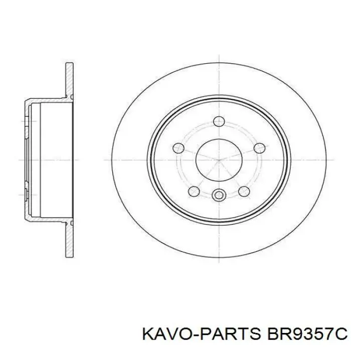 Гальмівні диски передні BR9357C Kavo Parts