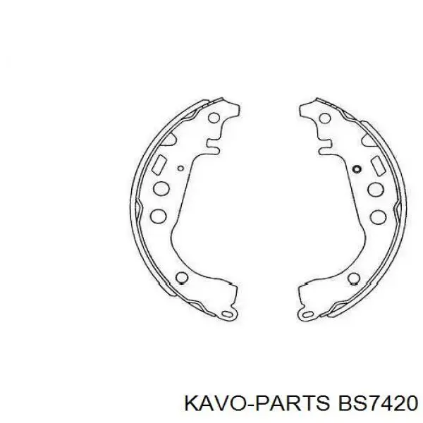 Колодки гальмові задні, барабанні BS7420 Kavo Parts