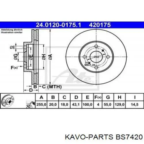 Колодки гальмові задні, барабанні Kavo Parts BS7420 ціна, від 31.67 USD